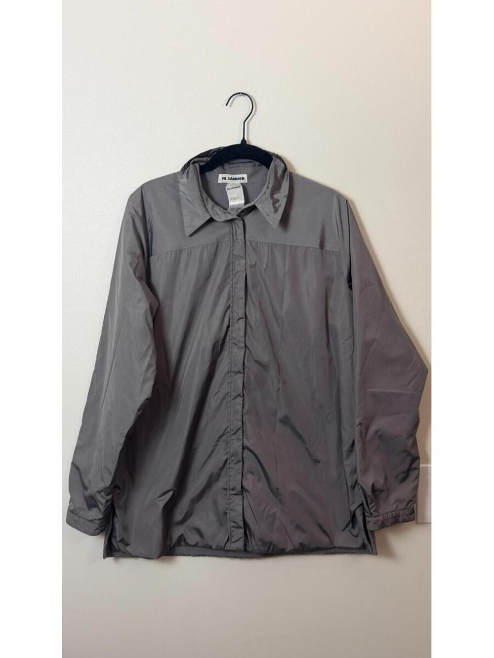 VINTAGE JIL SANDER METALLIC GRAY ZIP  SPORT JACKET 40